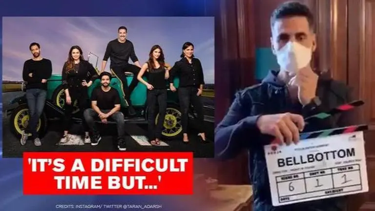 Akshay Kumar says, 'Lights, Camera, Mask On & Action' as he begins 'Bell Bottom' shoot Bell Bottom