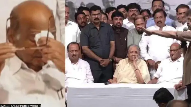 High drama over Sharad Pawar's resignation; NCP leaders cry, faint, threaten to quit party Sharad Pawar Resigns
