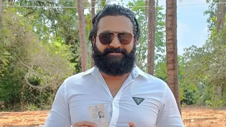 Rishab Shetty casts his vote for Karnataka Assembly Elections 2023 Rishab Shetty