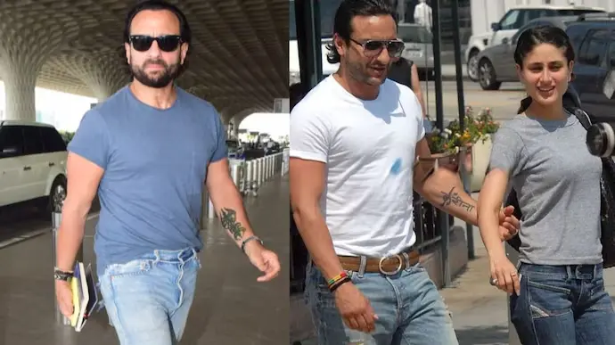 Saif Ali Khan Covers Up 16 Year Old Tattoo Of Kareena Kapoor On His Forearm | Watch Saif Ali Khan's Kareena tattoo