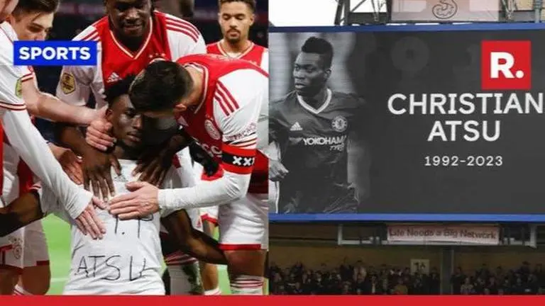 Ajax footballer pays tribute to Christian Atsu after scoring, escapes booking; Watch Christian Atsu