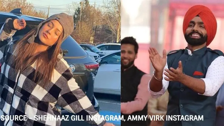 Shehnaaz Gill's new movie to Ammy Virk's song; Here's what Punjabi celebs did this weekend Image credit - Shehnaaz Gill Instagram, Ammy Virk Instagram