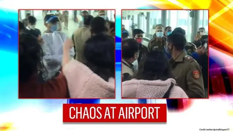 Chaos at Delhi airport as passengers from UK lose cool at authorities amid new COVID norms
