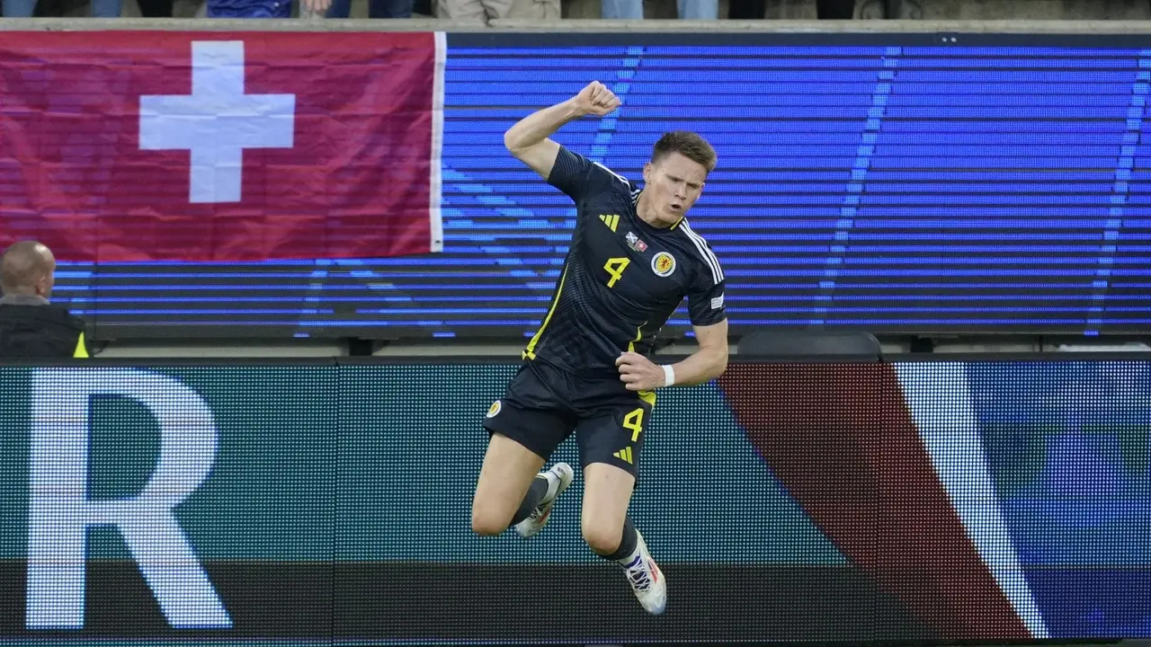 Euro 2024: Scott McTominay and Shaquiri score as Scotland and Switzerland draw 1-1 Scott McTominay celebrates goal for Scotland vs Switzerland in Euro 2024