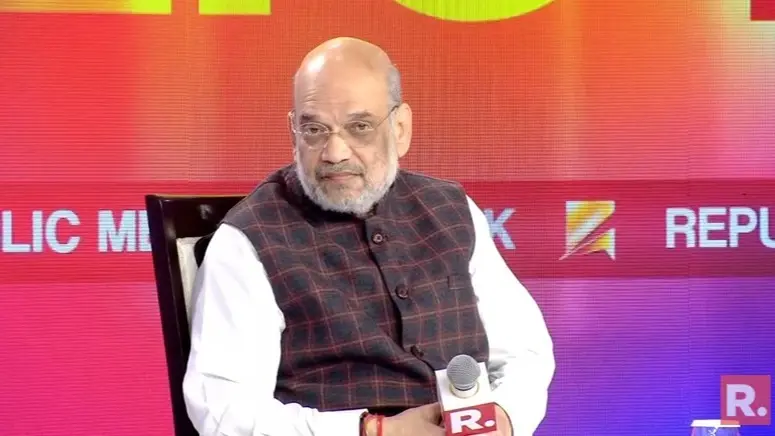 Union Home Minister Amit Shah at Republic Summit 2024 with Editor-in-Chief Arnab Goswami