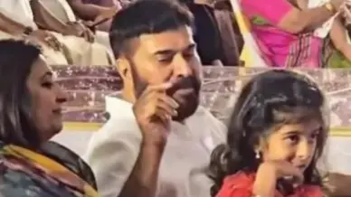 Mammootty Attends Actor Kunjan's Daughter's Wedding With Granddaughter Maryam, Photos Go Viral Mammootty with granddaughter Maryam