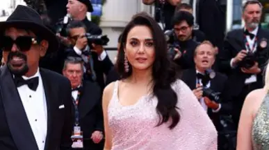 Preity Zinta Debuts Second Cannes Look, Walks The Red Carpet In A Saree: Photos Preity Zinta
