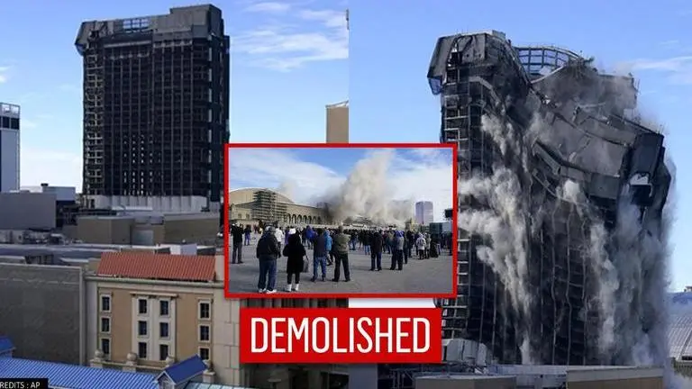 VIDEO: Trump Plaza Hotel and Casino demolished in Atlantic City Trump Plaza Hotel and Casino reduced to rubbles in seconds| Watch video