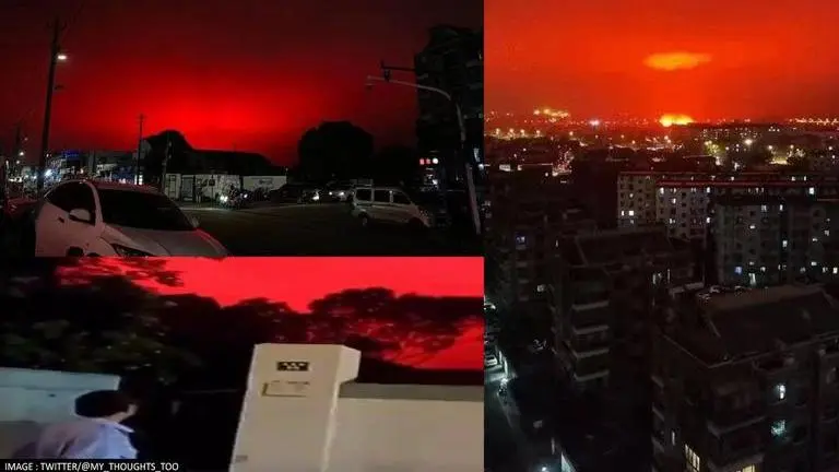 China: Local meteorologist explains cause behind sky turning red in Zhoushan China