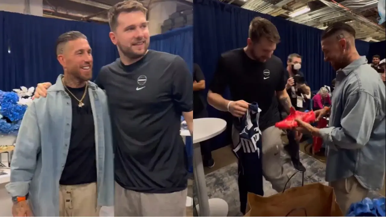 Sergio Ramos' special gesture for Luka Doncic ahead of NBA Finals wins over the internet Sergio Ramos and Luka Doncic ahead of NBA Finals game 4Sergio Ramos and Luka Doncic ahead of NBA Finals game 4