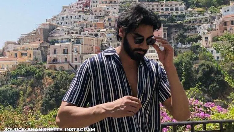 Suniel Shetty's son Ahan Shetty spotted playing tennis; Check out candid photo Suniel Shetty