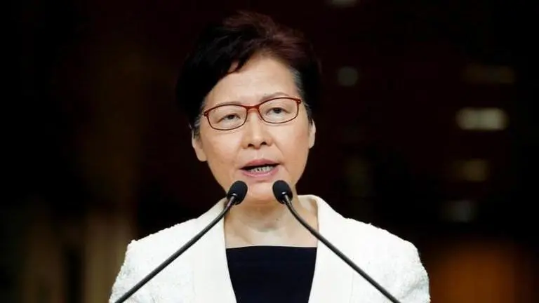Hong Kong leader backs reforms to keep out ''hostile'' people