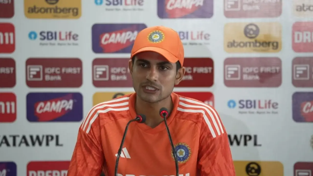 Shubman Gill during a press conference