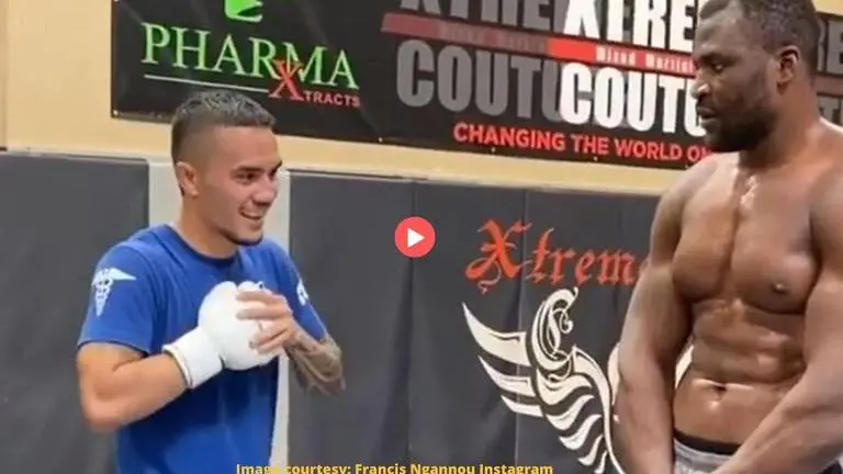 UFC heavyweight Francis Ngannou gets punches bare-bodied by flyweight fighter; watch video UFC