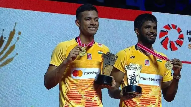 Satwik-Chirag shatter records with historic men's doubles title win at Indonesia Open 2023 Indonesia Open 2023 Finals. Satwiksairaj Reddy, Chirag Chetty