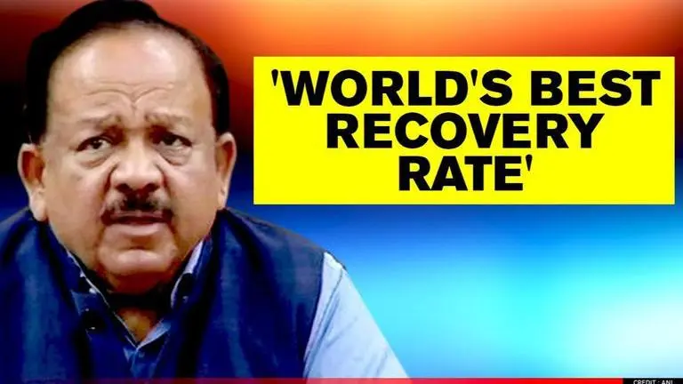 'India has world's best COVID-19 recovery rate, lowest fatality rate': Health Minister Harsh Vardhan