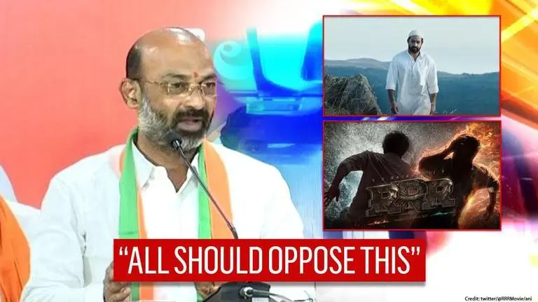 Telangana BJP opposes 'RRR'; says Rajamouli's movie 'hurts feelings of tribal people' Telangana BJP opposes 'RRR', says Rajamouli movie 'hurts feelings of tribal people'