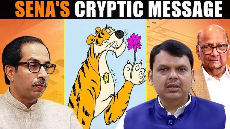 Tiger with Clock sniffs Lotus in Shiv Sena's party symbol-filled post Shiv Sena