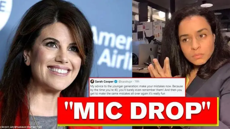 Monica Lewinsky 'wins Internet' with reply to Sarah Cooper's tweet on mistakes before 40