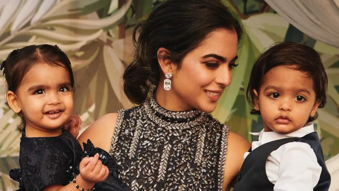 Isha Ambani Poses With Her Twins At Anant-Radhika Pre-Wedding Bash Day 2 Isha Ambani