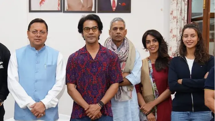 Rajkummar Rao, Triptii Dimri, Mallika Sherawat Meet Uttarakhand CM Pushkar Singh Dhami | PHOTOS Uttarakhand CM, Rajkummar Rao