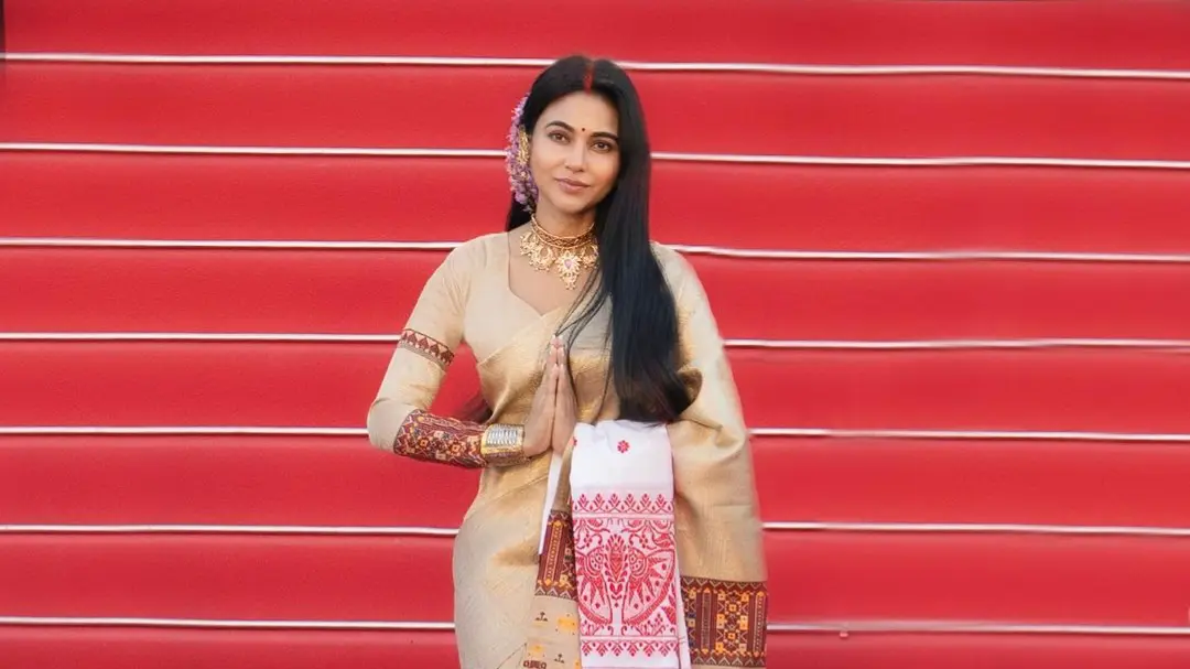 Actress Aimee Baruah Walks The Cannes Red Carpet In Traditional Assamese Outfit Aimee Baruah