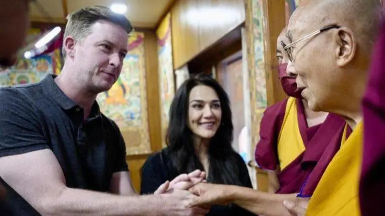 Preity Zinta, husband Gene Goodenough meet Dalai Lama in Dharamshala Preity Zinta