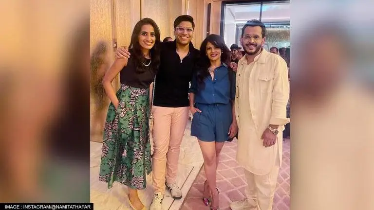 Aman Gupta reunites with Shark Tank's Namita, Vineeta, Peyush for daughter's birthday bash Image: Instagram/@namitathapar