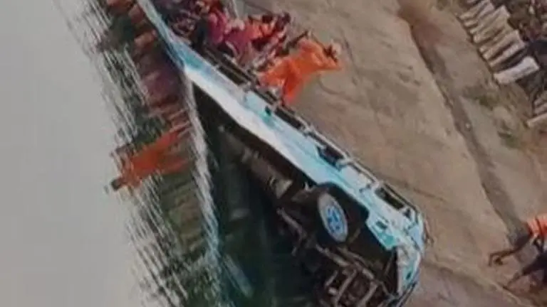 Bus carrying 54 passengers slides into canal in MP's Sidhi district, Shah's event cancelled