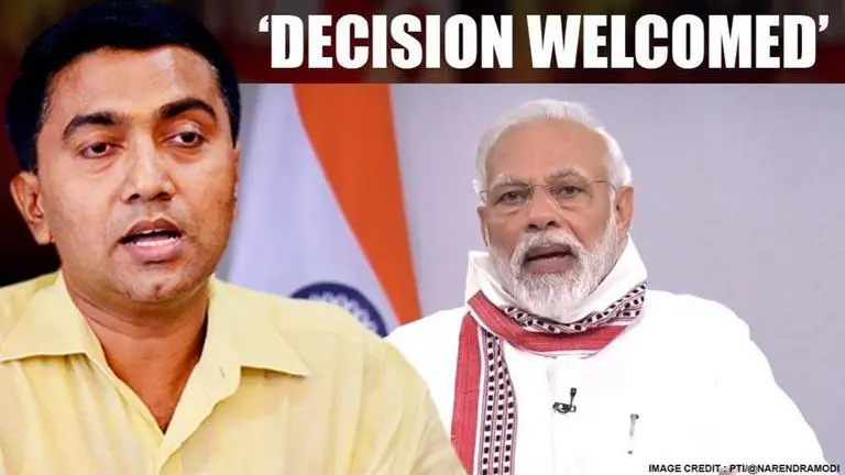 Goa CM Pramod Sawant welcomes PM Modi's decision to extend Covid lockdown till May 3 Goa