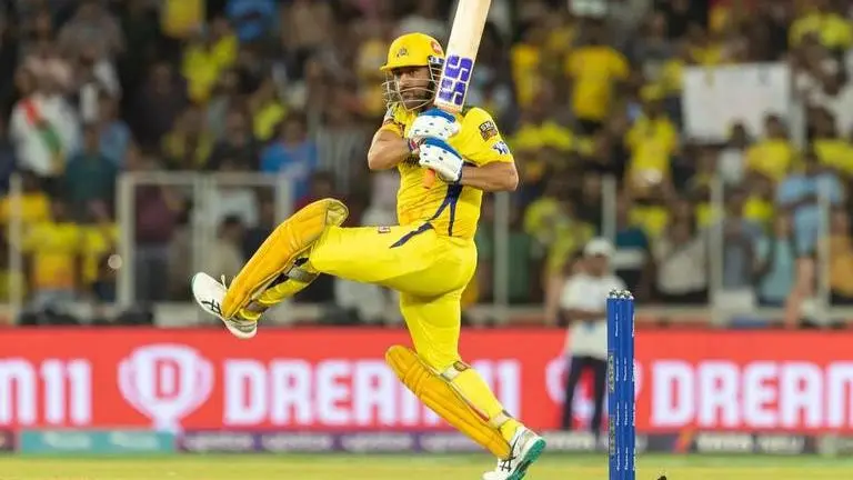 CSK vs GT: MS Dhoni hits mammoth six on return to cricket, crowd goes berserk- WATCH CSK vs GT