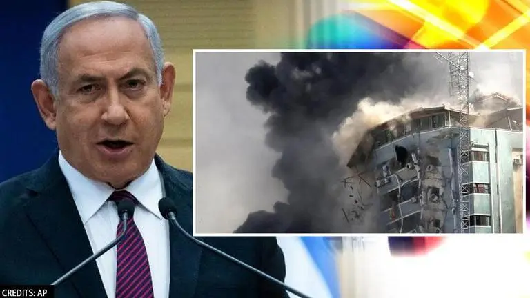 Israel-Palestine conflict: Netanyahu calls Gaza tower housing media 'legitimate target' Gaza