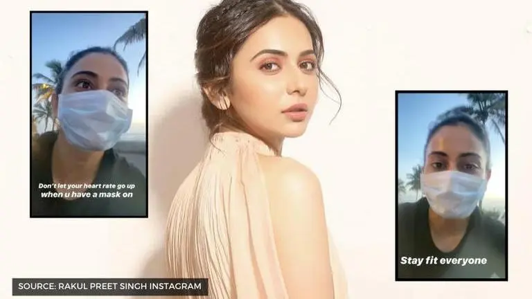 Rakul Preet Singh goes cycling on Mumbai streets, addresses fans' concern about mask rakul preet singh