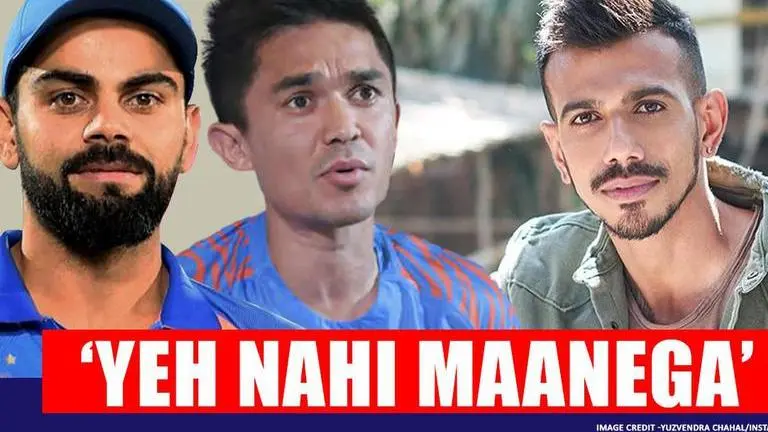 Virat Kohli trolls Yuzvendra Chahal for snooping in on live session; Sunil Chhetri reacts Virat Kohli