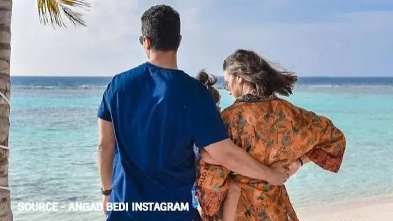 Angad Bedi shares adorable monochrome clicks, calls wife Neha his 'Monday motivation' Angad Bedi