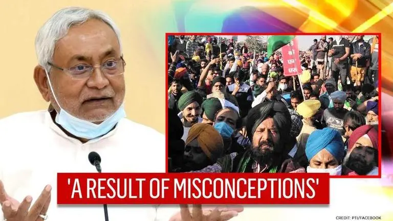 Bihar CM calls farmers' protests a result of 'misconceptions', urges Centre to hold talks Nitish Kumar