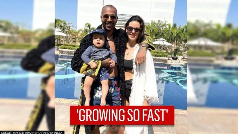 Natasa Stankovic shares adorable pics of Agastya as he turns 7 months old, Hardik reacts Natasa Stankovic shares lovable pics of Agastya as he turns 7 months old, Hardik reacts