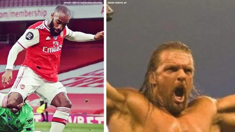 Arsenal come out to WWE superstar Triple H’s theme song for second half of Liverpool clash Arsenal