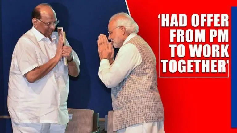 Sharad Pawar claims he refused Prime Minister Modi's offer to "work together" Pawar