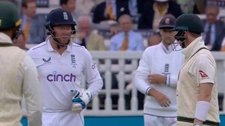 Jonny Bairstow's sledding attempt at Steve Smith goes awfully wrong during Ashes - WATCH Jonny Bairstow's sledding attempt at Steve Smith goes awfully wrong during Ashes - WATCH