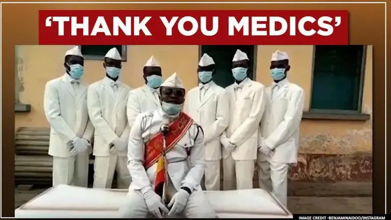 Ghana Pallbearers from 'coffin dance' meme thank medics and health workers Ghana