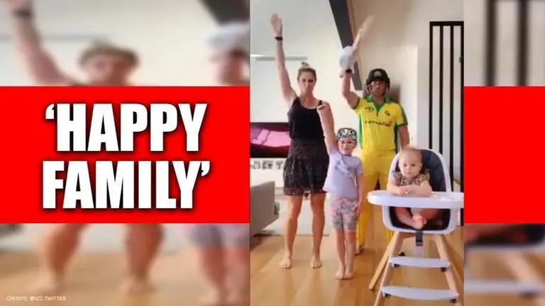 Sporting his cricket gear, David Warner puts up an adorable show with family; watch David Warner