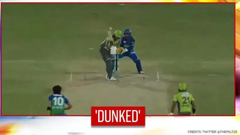 Ben Dunk gets outfoxed by an unplayable quicker one from Shahid Afridi in PSL Eliminator 2 Ben Dunk