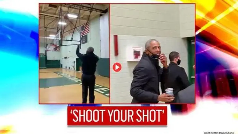 'That's what I do': Barack Obama shoots a perfect three-pointer on Biden campaign trail Obama