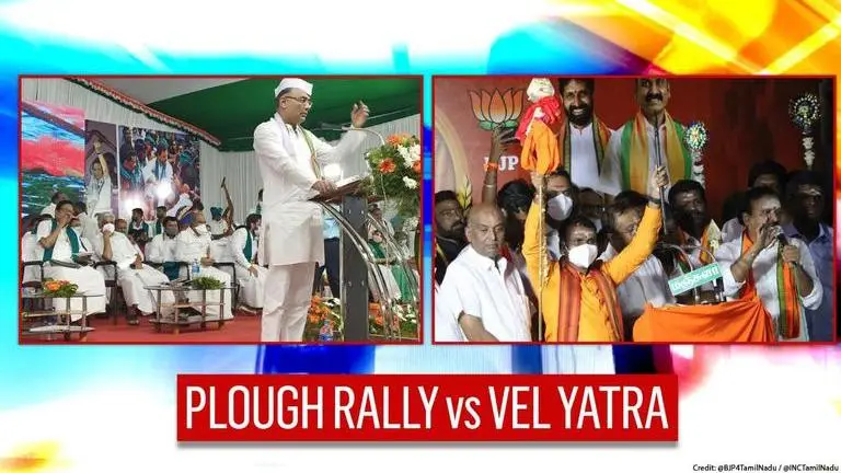 In Tamil Nadu, Congress holds plough rally to compete with BJP's Vel Yatra; leaders booked Congress