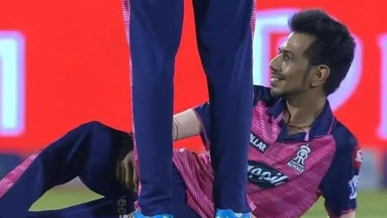 Yuzvendra Chahal strikes 'old meme' of himself to celebrate first IPL 2022 hattrick: Watch Yuzvendra Chahal hattrick pose