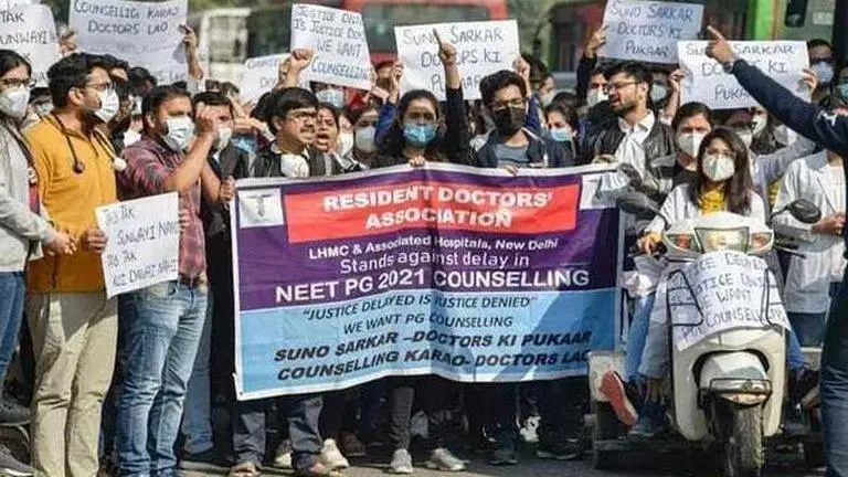 NEET-PG counselling: Resident doctors go on strike again after demand not fulfilled NEET