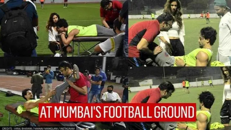 Disha Patani rushes to be by Tiger Shroff's side as he gets injured during football match Disha Patani