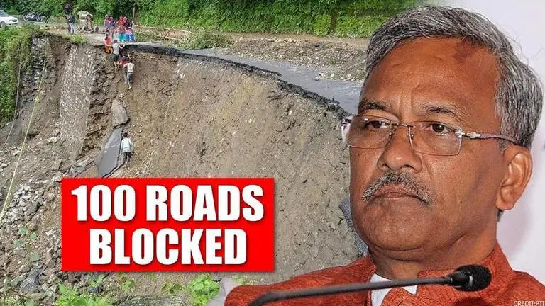 Intense rainfall & landslides block nearly 100 roads in Uttarakhand, NH-58 remains shut Uttarakhand
