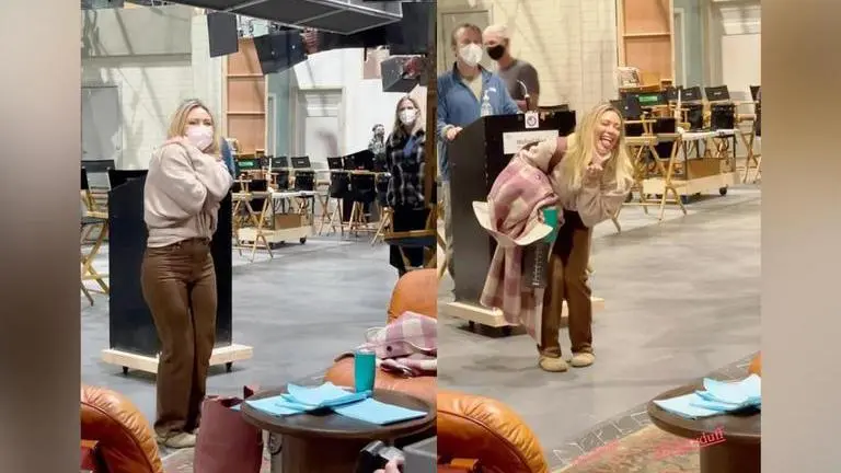 Hilary Duff receives birthday surprise form 'How I Met Your Father' co-stars on set Hilary Duff